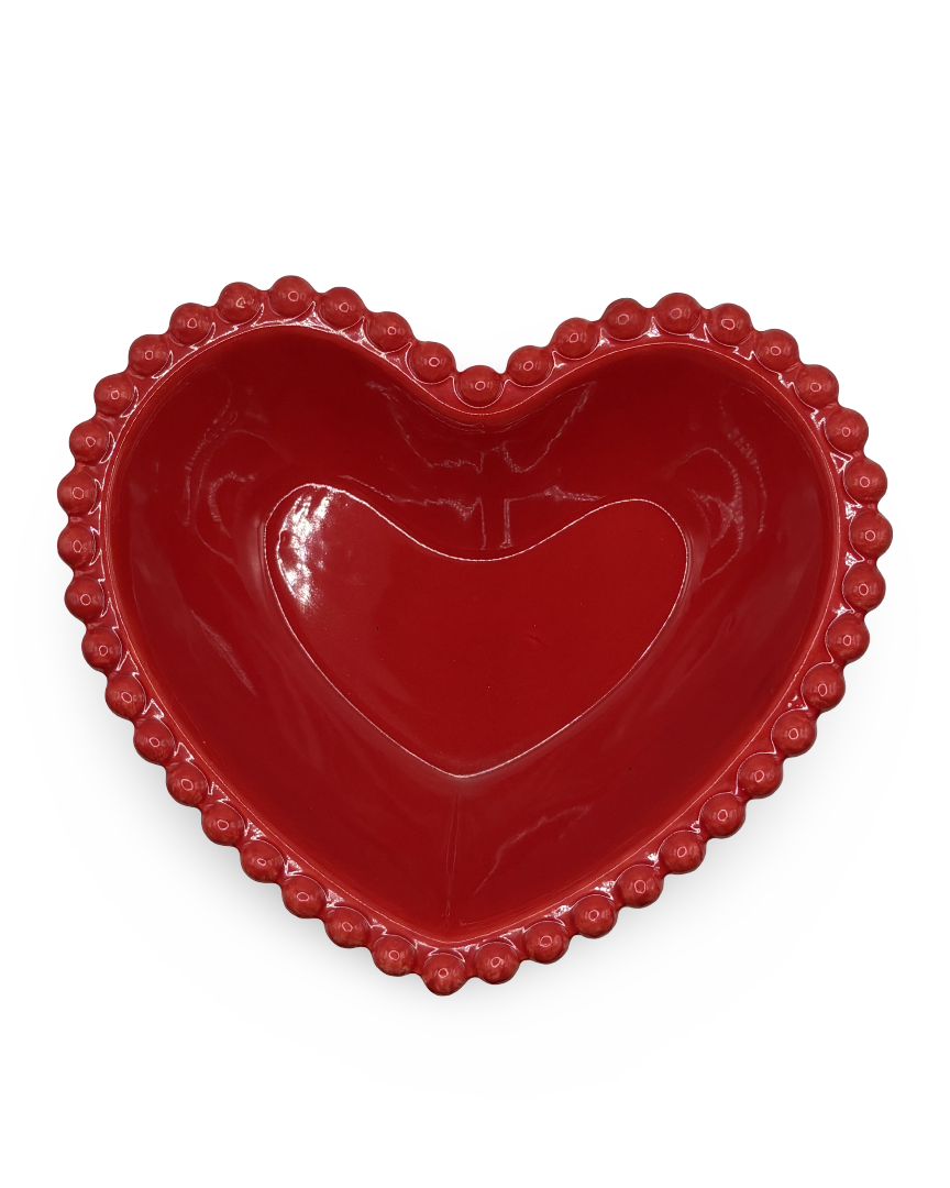 Plato hondo de cerámica en forma de corazón  Lovy