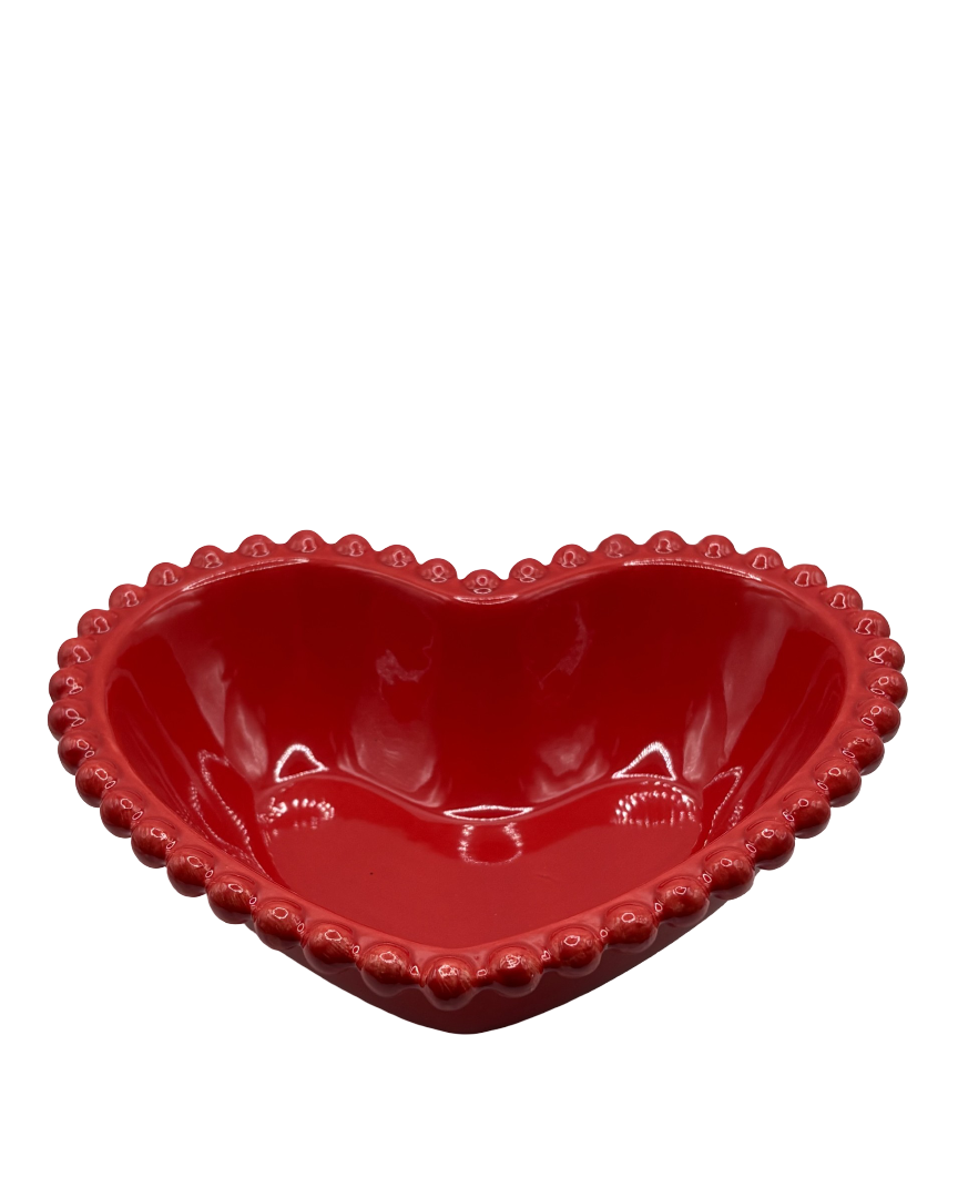 Plato hondo de cerámica en forma de corazón  Lovy