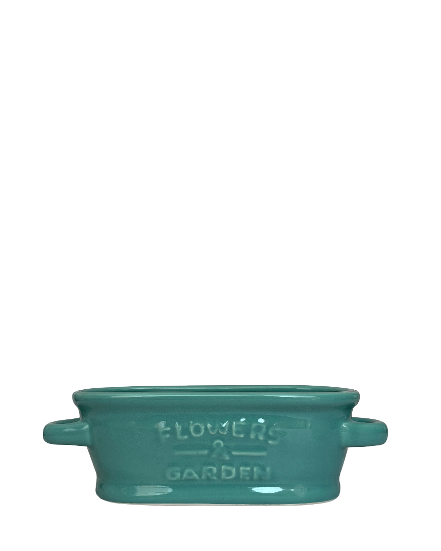 Maceta de cerámica Tina Vintage verde