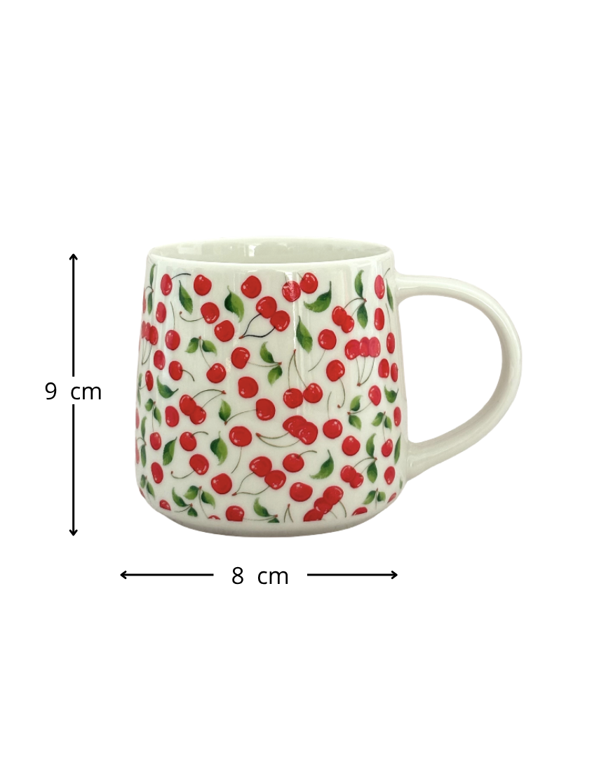 Taza de cerámica cerezas