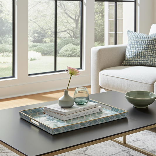 Charola decorativa rectangular Selene