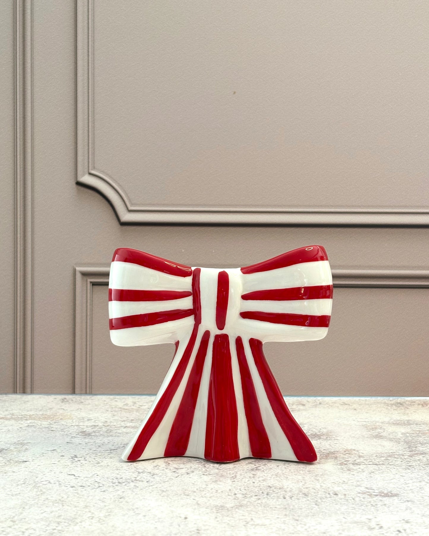 Portavelas Navideño Moño