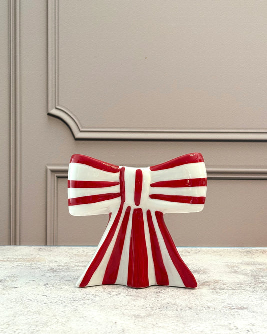 Portavelas Navideño Moño