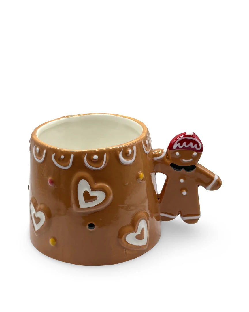 Taza Navideña Muñeco de Jengibre