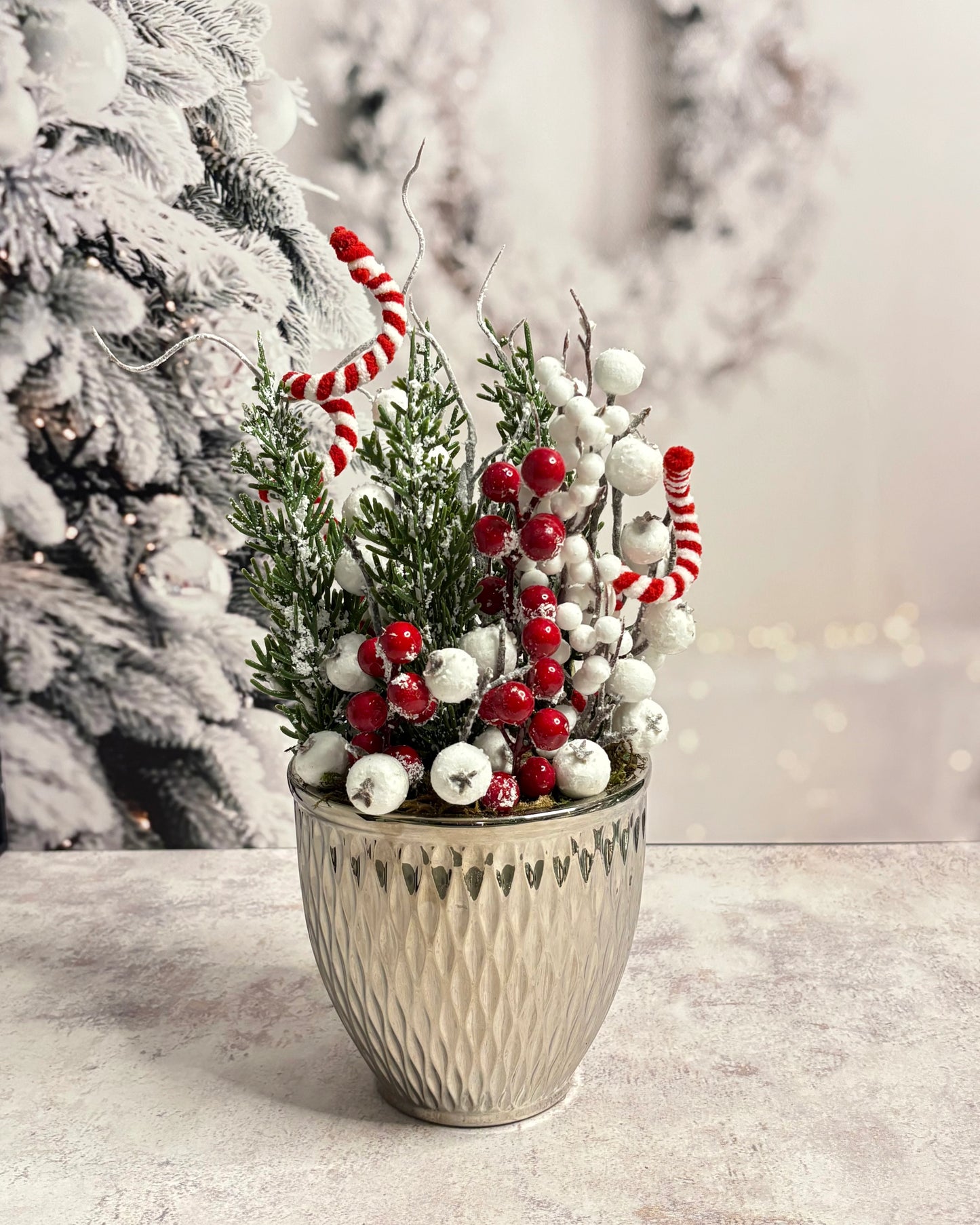 Arreglo Navideño Nevado