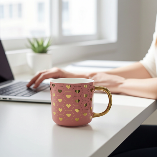 Taza de cerámica Corazones