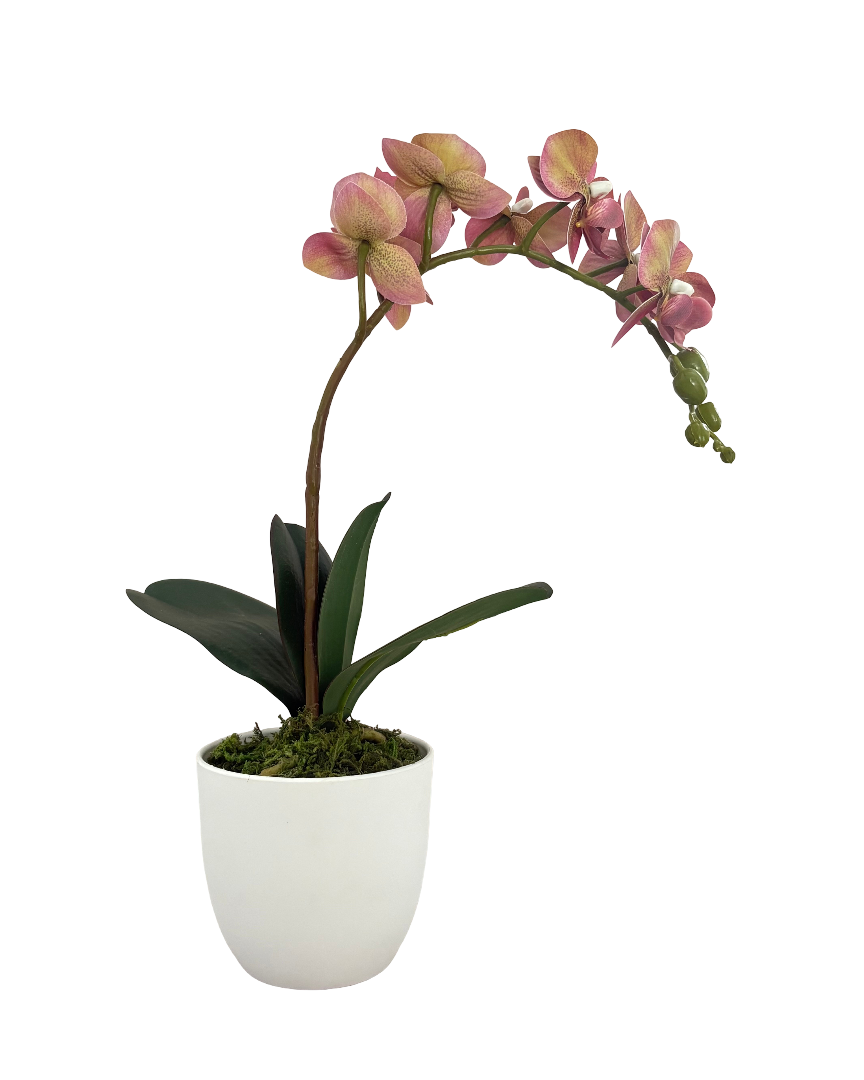 Arreglo floral orquídea artificial