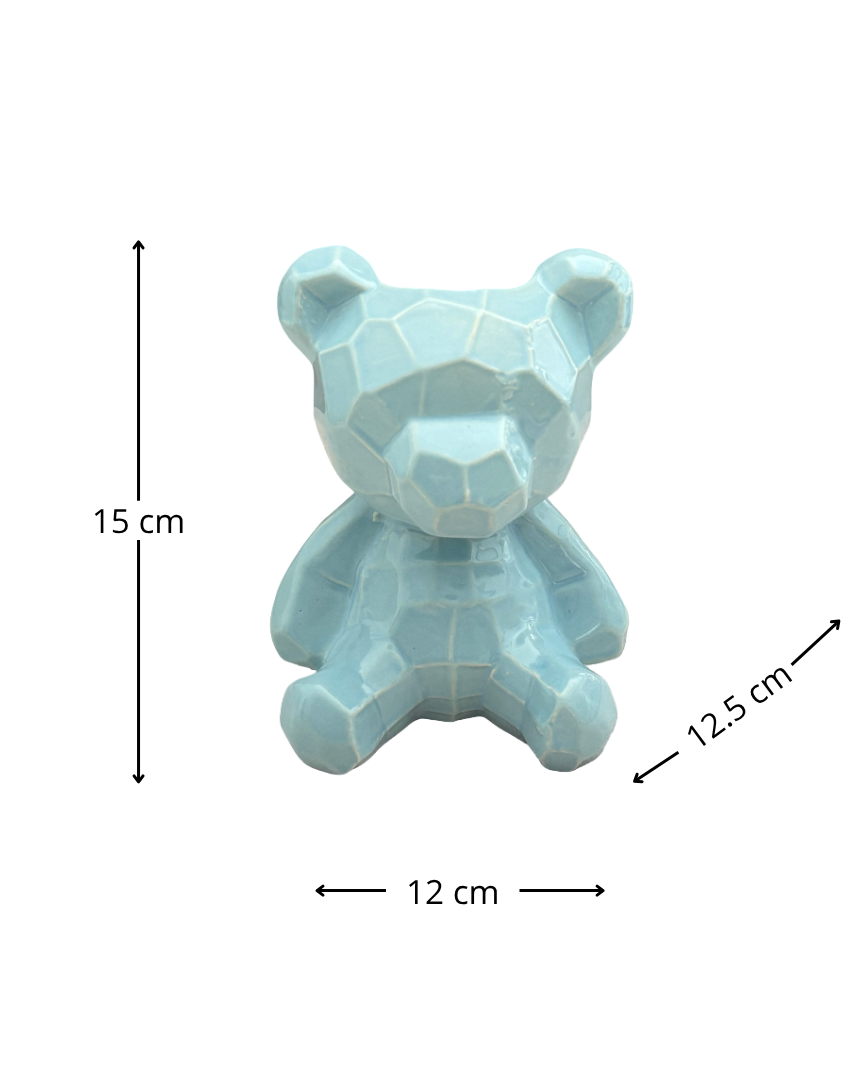 Maceta de cerámica Oso azul