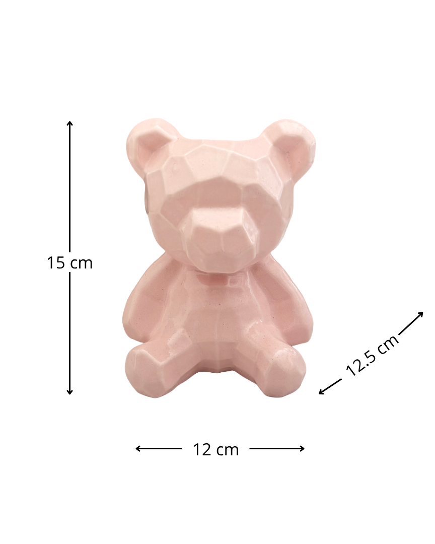 Maceta de cerámica Oso rosa