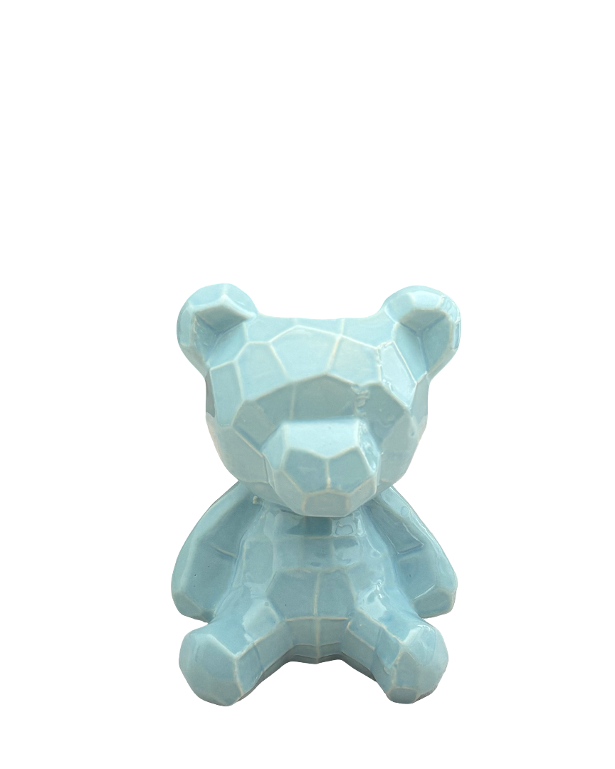 Maceta de cerámica Oso azul