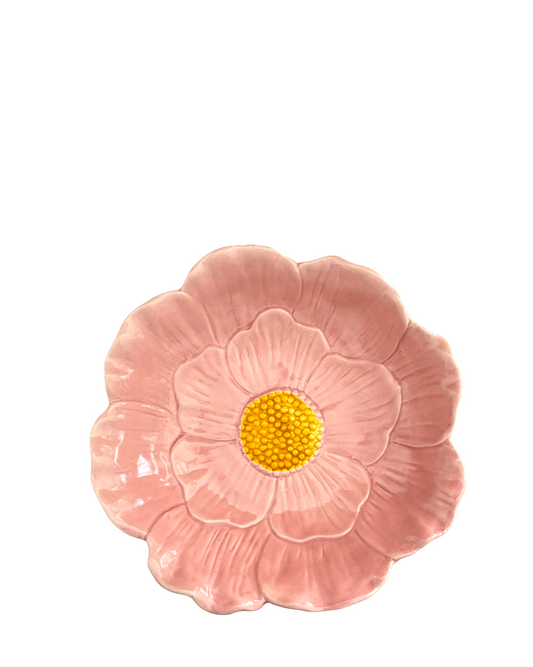 Plato decorativo de cerámica Flor