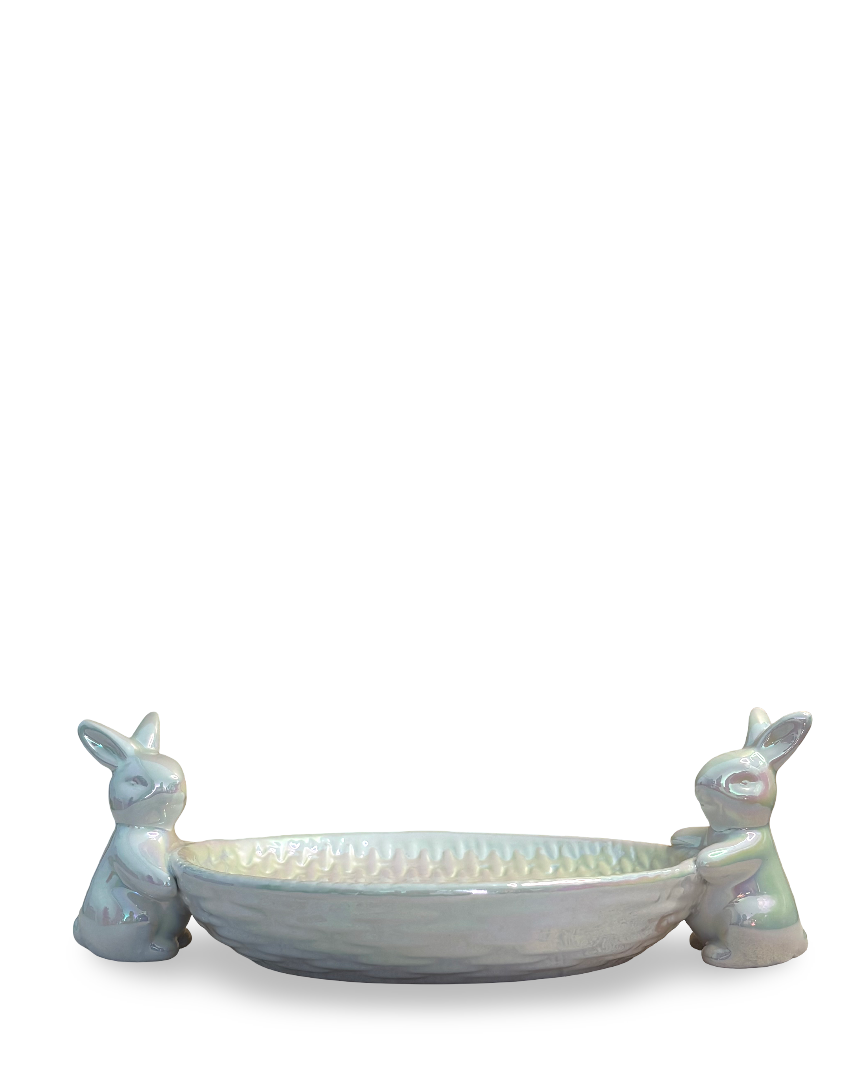 Platón decorativo de cerámica de Pascua