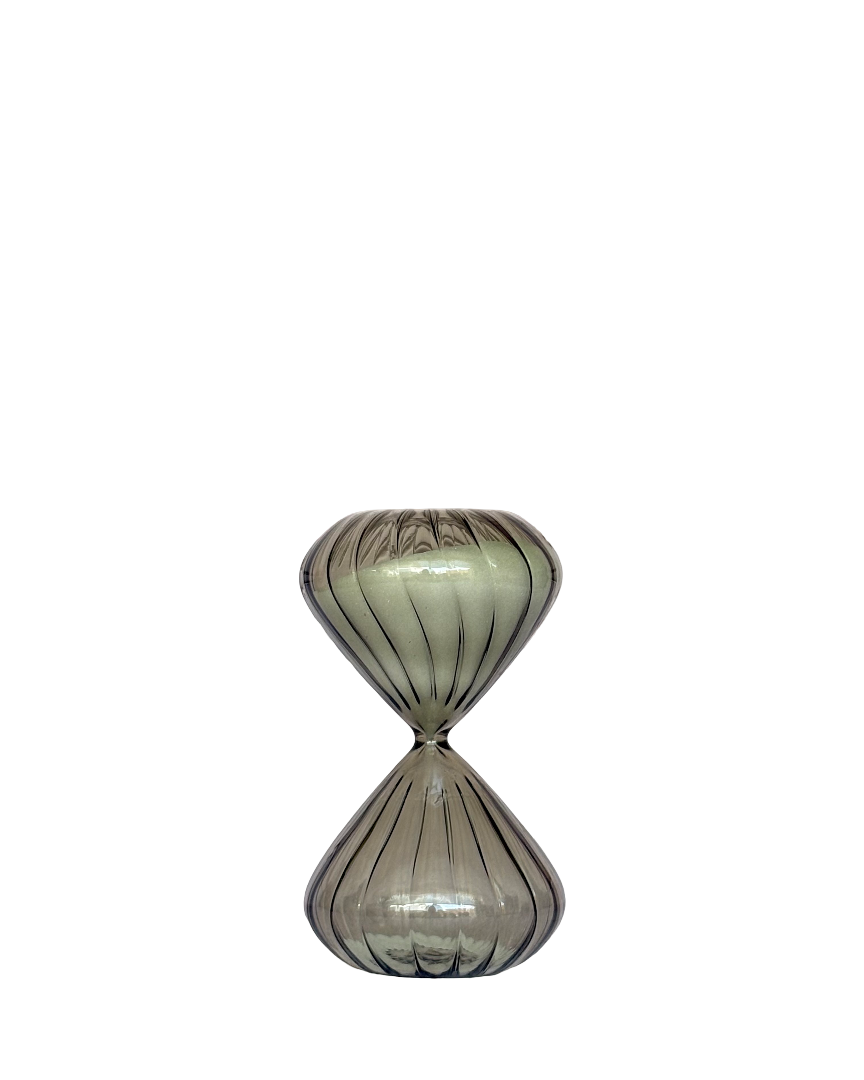Reloj de arena en vidrio