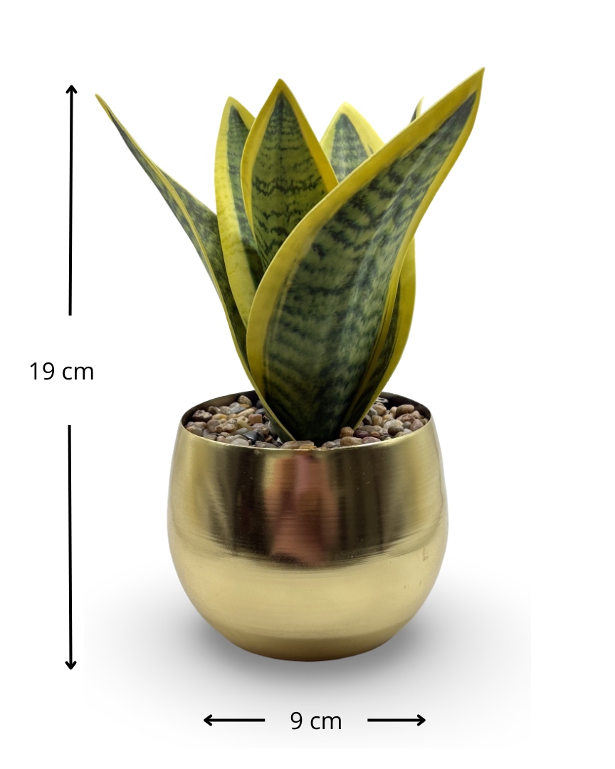 Maceta chica con planta artificial Romi