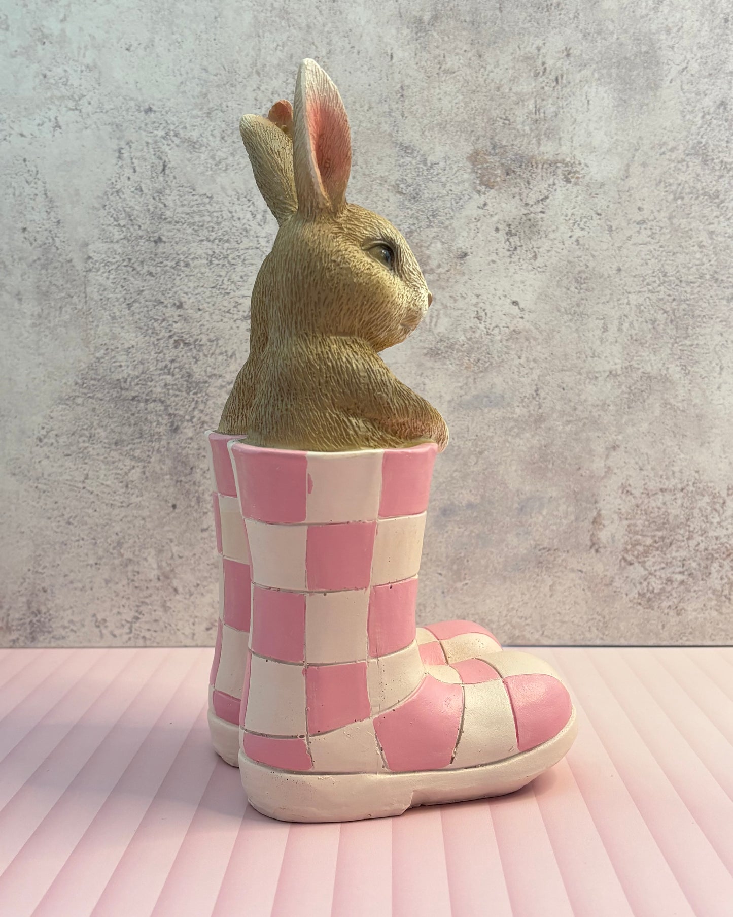 Figura decorativa de resina conejos de Pascua Rosette