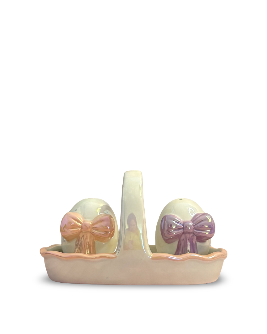Juego de Salero y Pimentero en cerámica de Pascua Coquette