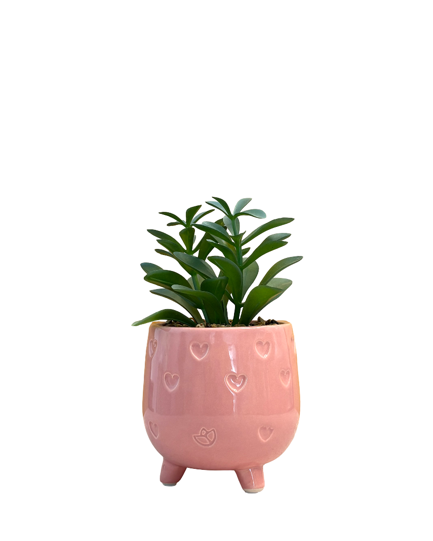 Maceta de cerámica con planta artificial Sweet