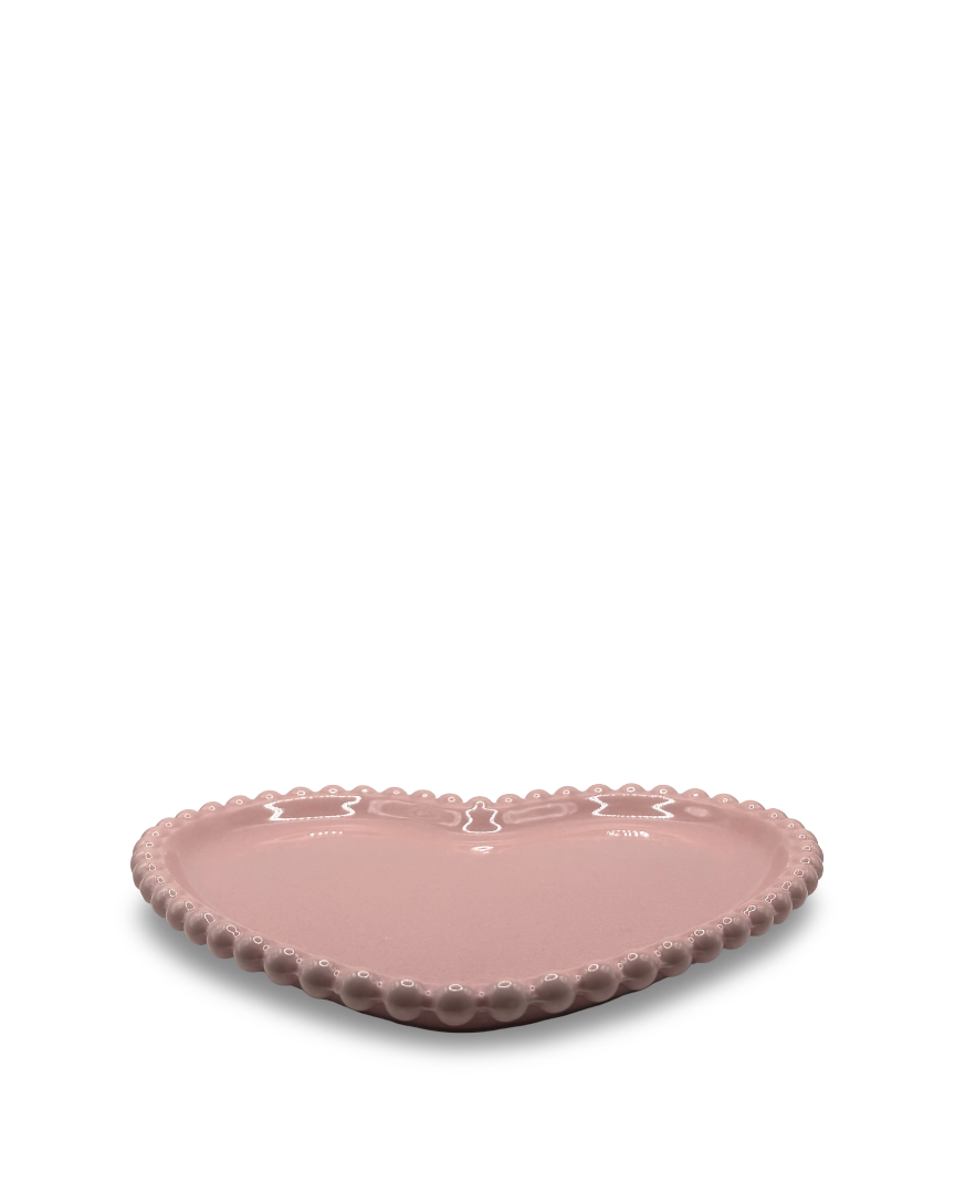 Plato de cerámica rosa en forma de corazón Sweet Vibes