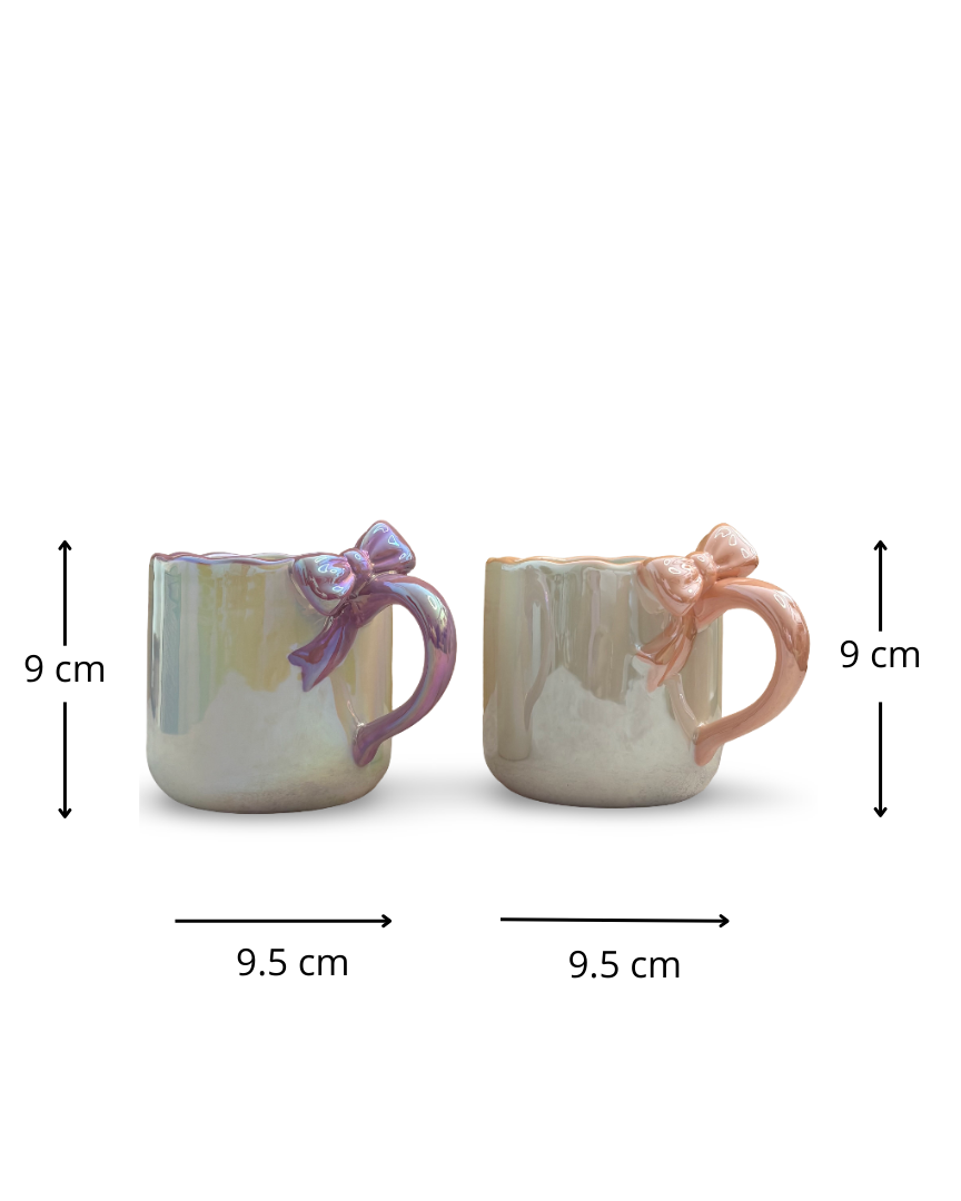 Set de tazas de cerámica tornasol Coquette