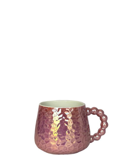 Taza de cerámica rosa Trendy