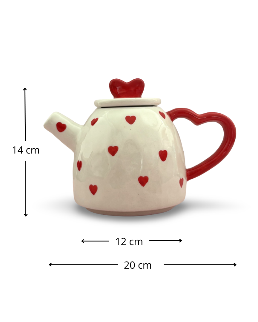 Tetera de cerámica Corazones