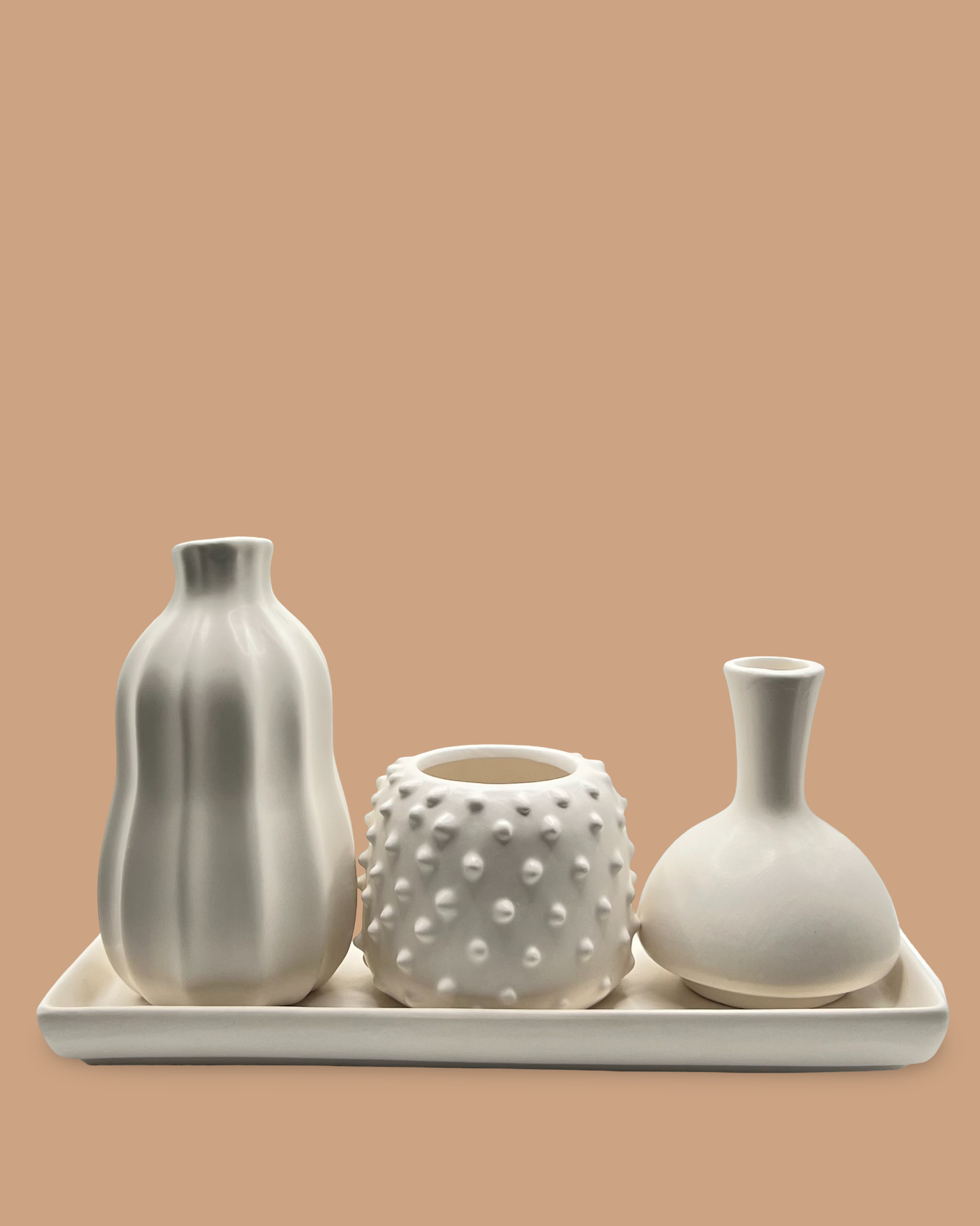 Set de floreros mini con charola Tría