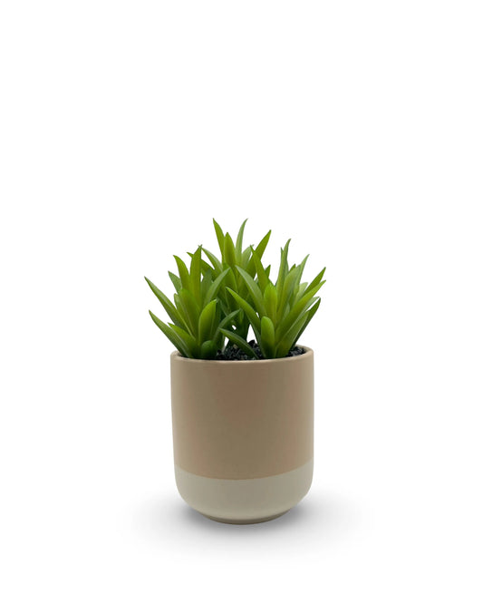 Maceta mini con planta artificial Zen
