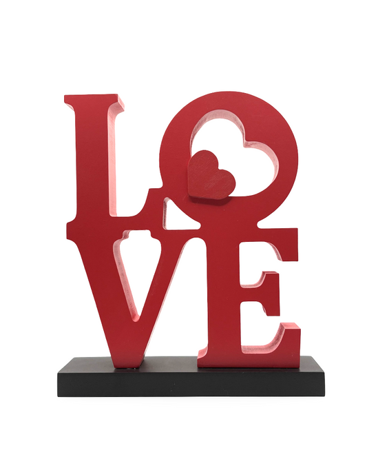 Figura decorativa de madera  Red Love