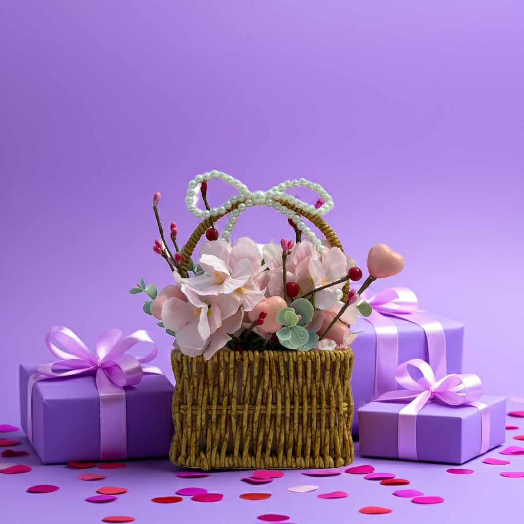 Canasta de flores para mamá