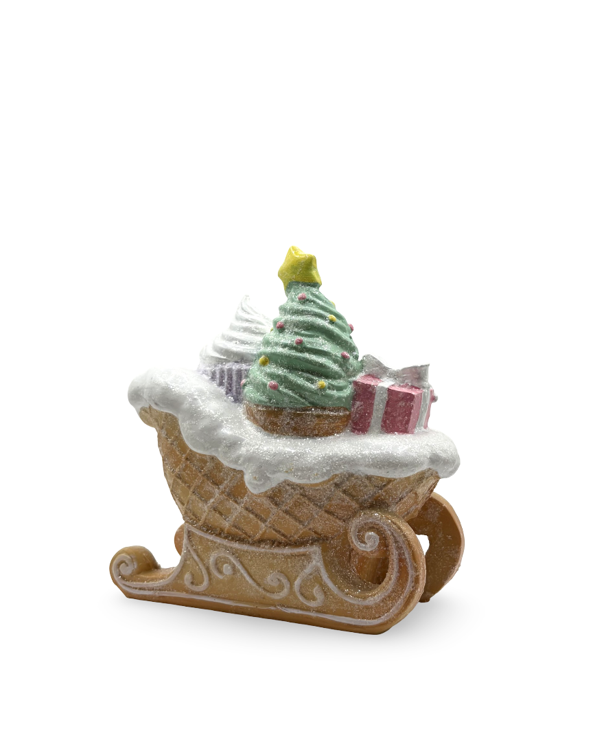 Figura Navideña Trineo Pinkmas