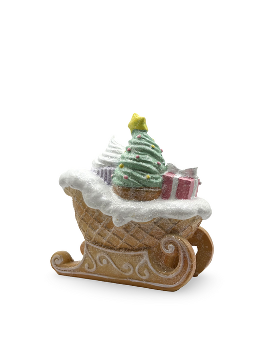 Figura Navideña Trineo Pinkmas