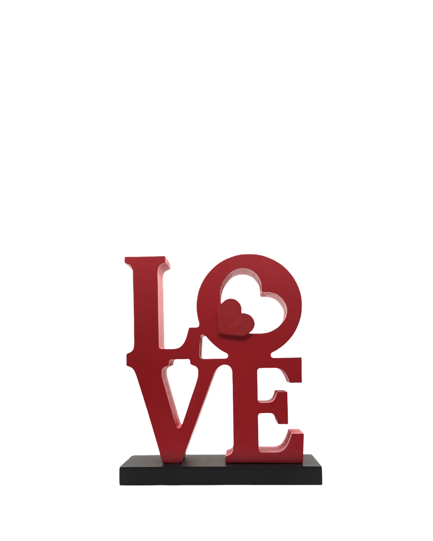 Figura decorativa de madera  Red Love