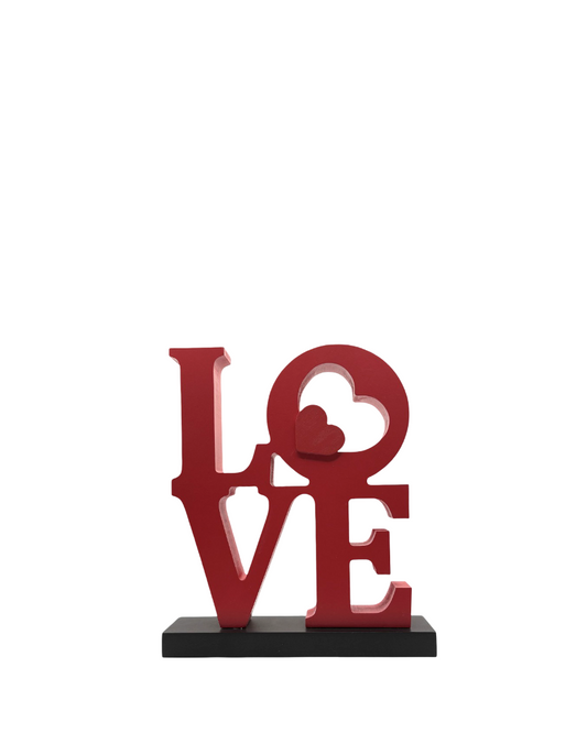 Figura decorativa de madera  Red Love