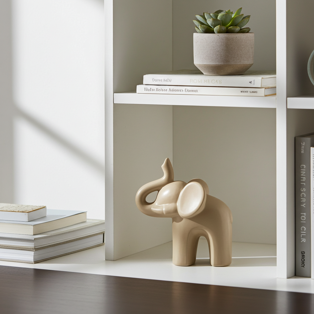 Figura decorativa elefante Shae de cerámica