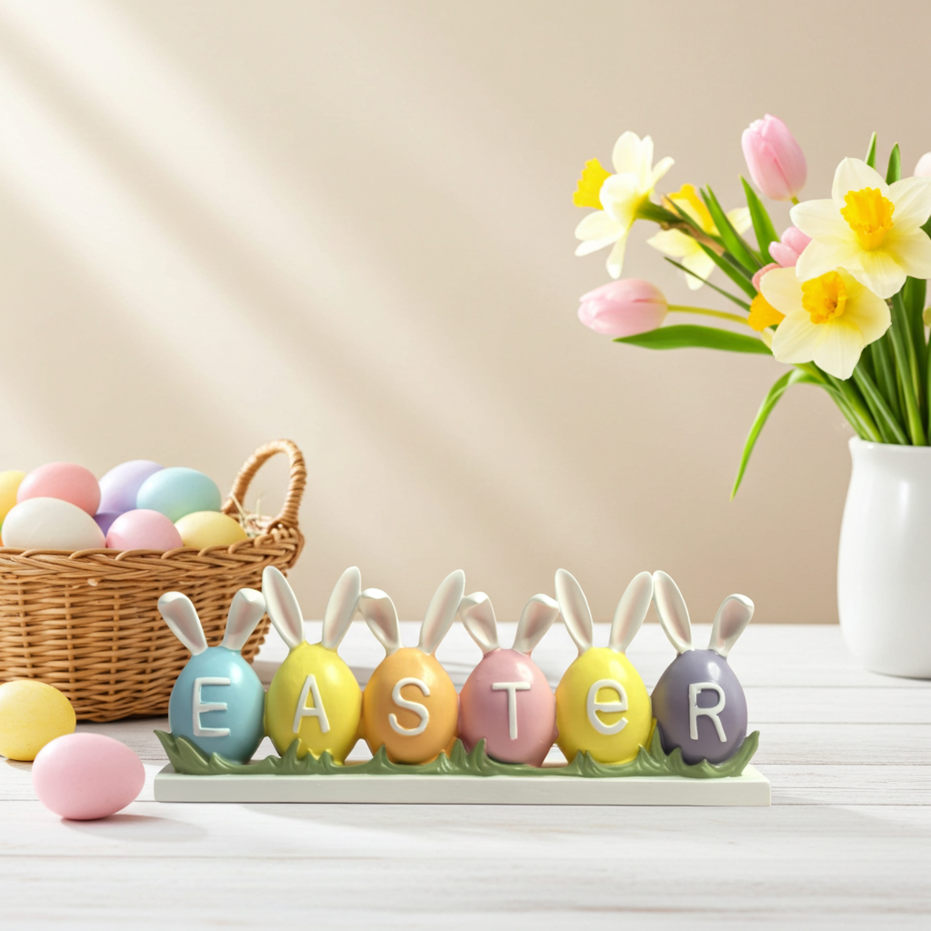 Figura decorativa de resina Pascua Easter