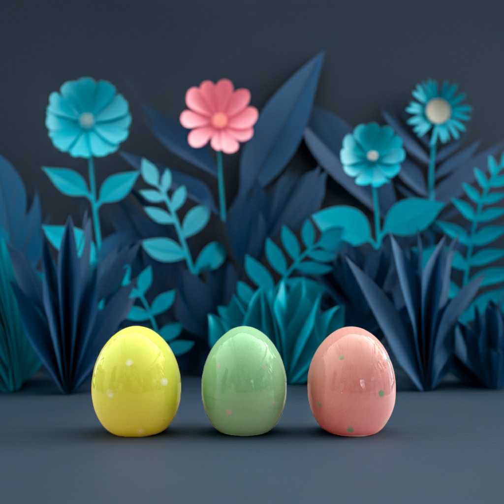 Figuras de cerámica Huevos de Pascua