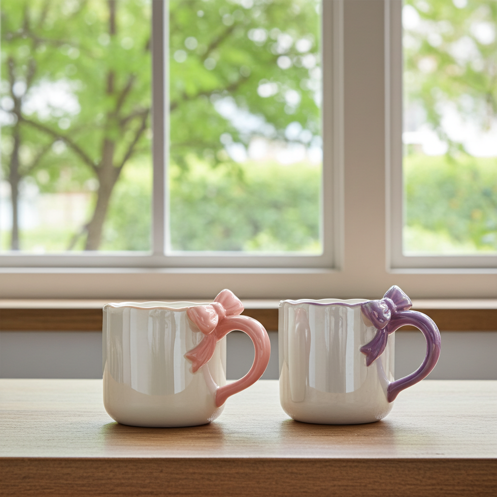 Set de tazas de cerámica tornasol Coquette